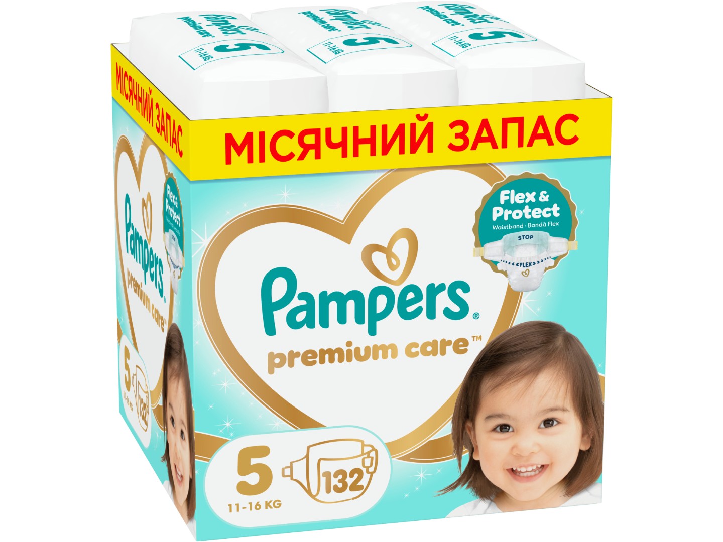 Одноразові підгузки Pampers Premium Care Розмір 5 (11-16 кг) 132 шт (80883540)